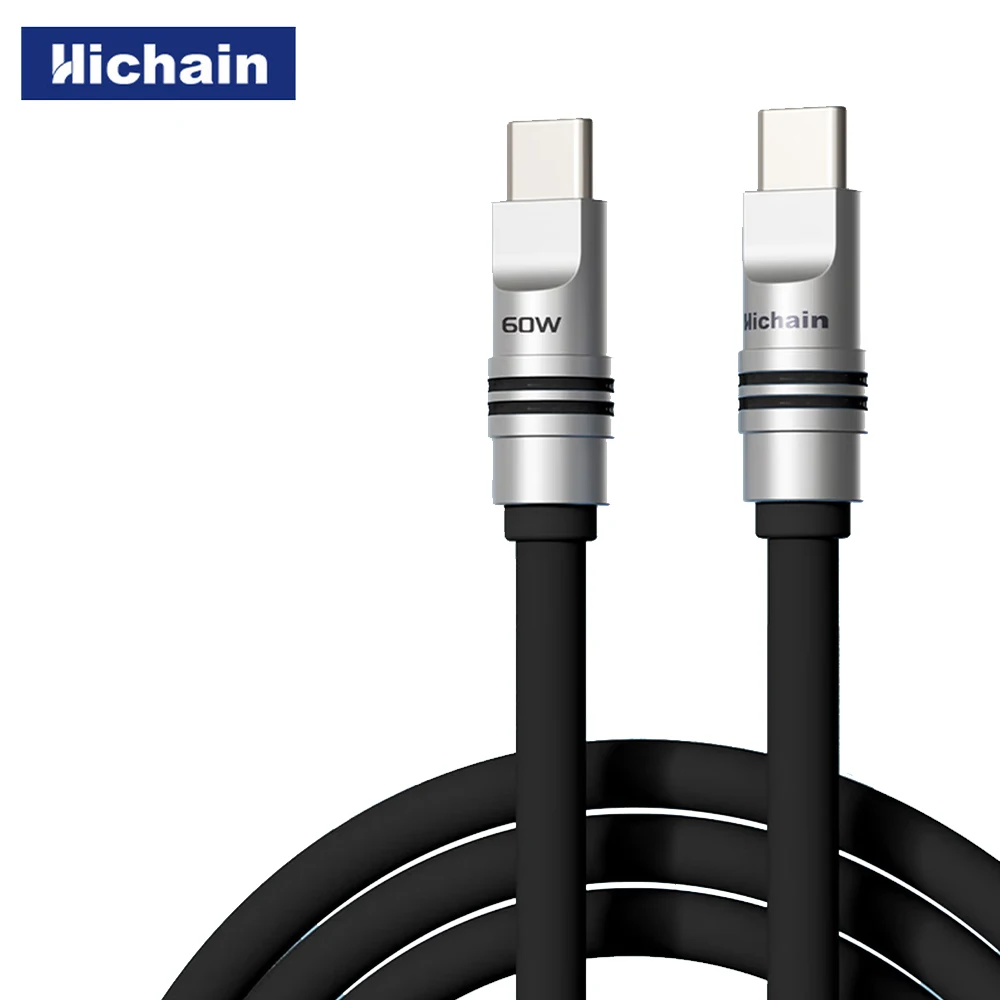 10-Pack 60W USB-C to USB-C Liquid Silicone Fast Charging Cable