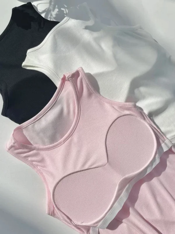 Summer New Sle Women's Slim Fit Tank Top Glitter Letter Embroidery No Sve Workwear Casual Versatile Strap Base Layer