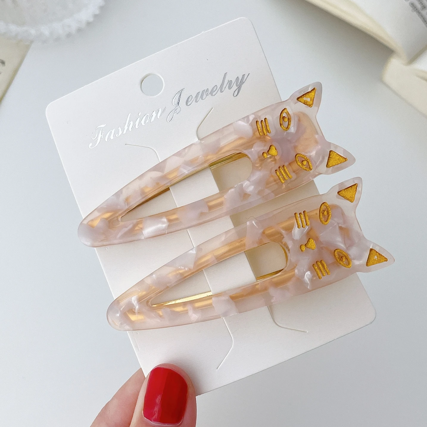 Moda Vintage Acetato Geometrico Fermaglio Per Capelli Forcina - Foto 11