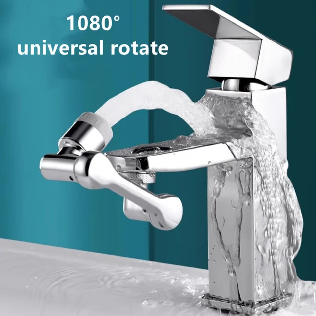 1080° Rotation Faucet Dual Mode Extender Sprayer Head Kitchen Robot Arm Extension Faucets Mixer Aerator Bubbler Water Tap Nozzle 6