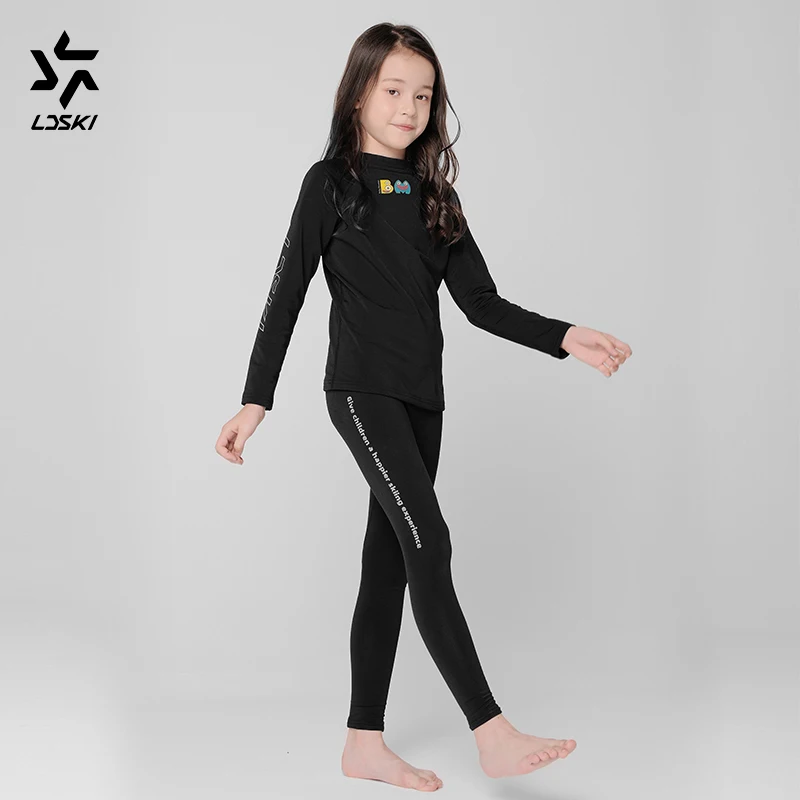 LDSKI Ski Kid's Thermal Underwear Boys Girls Breathable Quick Dry Comfortable Elastic Winter Warm Snowboard Sports Base Layer