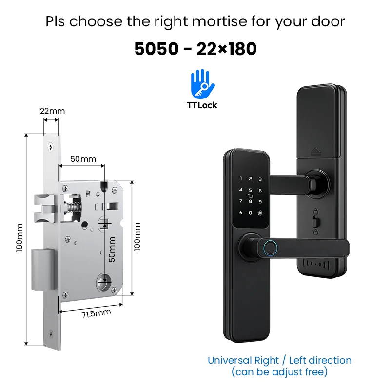 Bluetooth TTLock App fingerprint lock smart lock touchscreen electronic digital lock for home