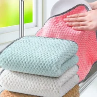 1PC Micro Fiber Cleaning Cloth Rags Water Absorption Non-Stick Oil Washing Kitchen Towel Household Tools Cleaning Wiping Tools 1