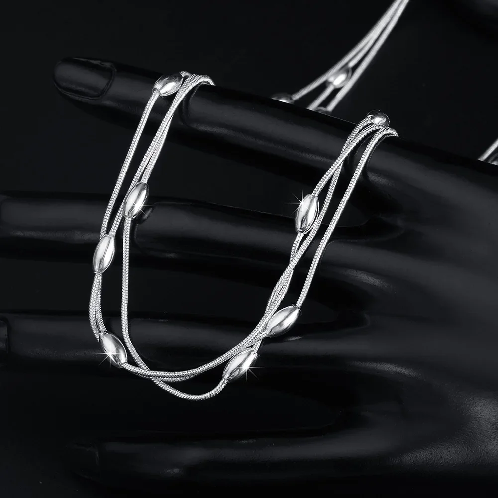 925 sterling silver Charms beads Necklace for women luxury fashion party wedding accessories Jewelry Christmas gifts - 5