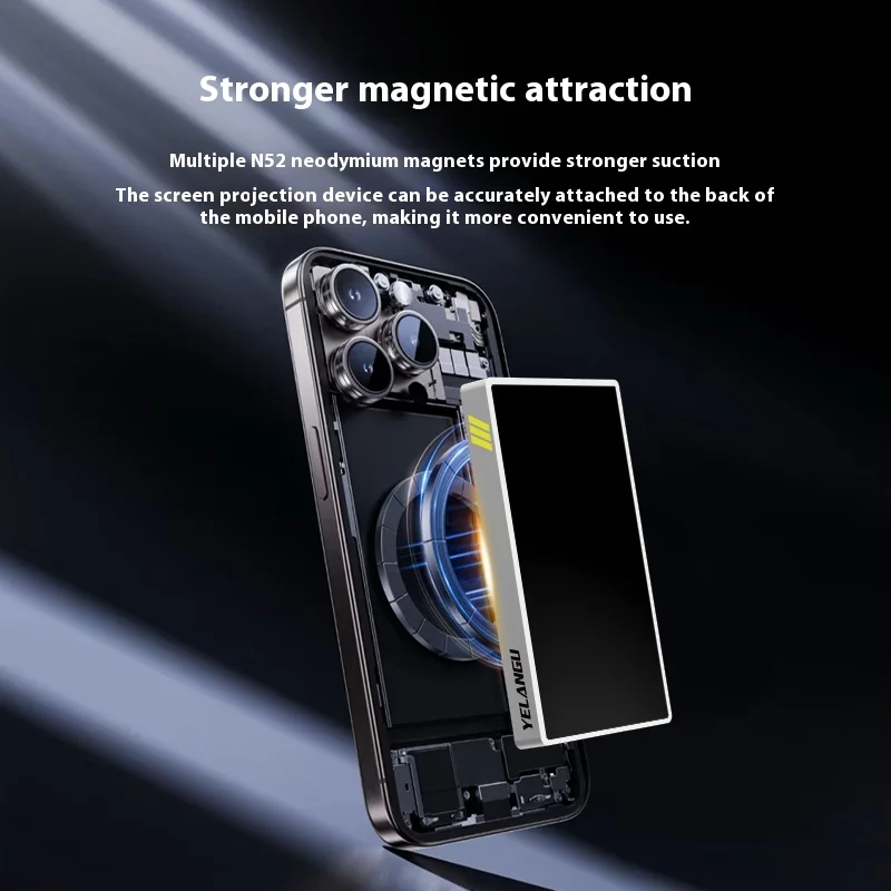 YELANGU TP01 Magnetic Monitor Screen 180&deg; rotation Suitable for Xiaomi Huawei iPhone mobile phone selfie screen gift