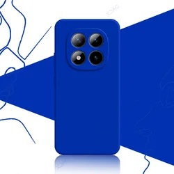Premium Waterproof Liquid Silicone Mobile Phone Case - 360° Soft Cover Protection in a Stylish Square Design for Redmi note 15 pro+ 5g (Klein Blue)