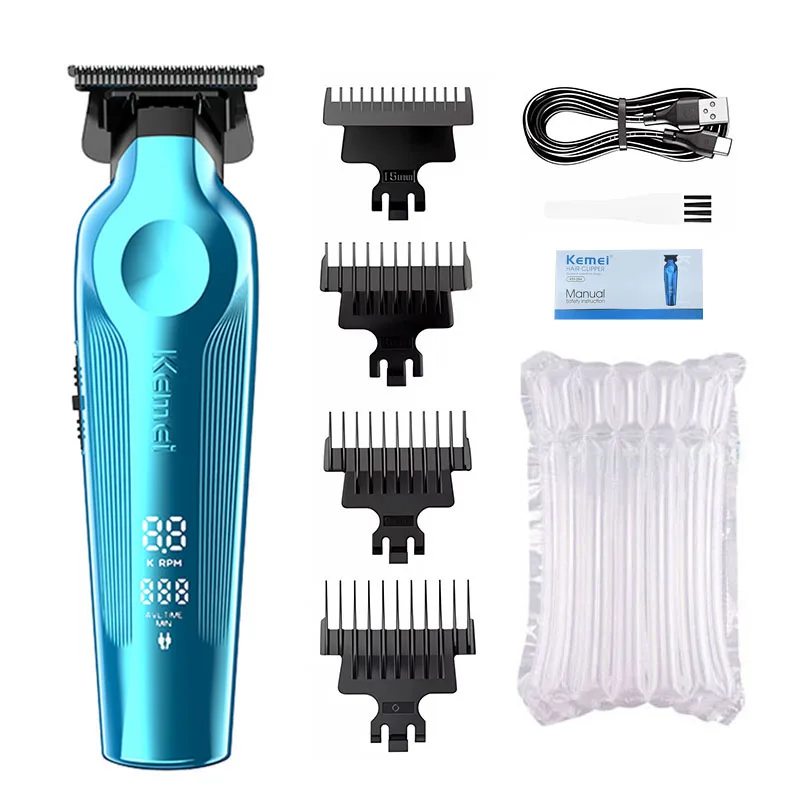 Erkekler için Kemei saç kesme kiti 10W büyük güç 9000RPM KM-1763 KM-264 şarj edilebilir düzelticiler KM-1112 profesyonel elektrikli tıraş makinesi