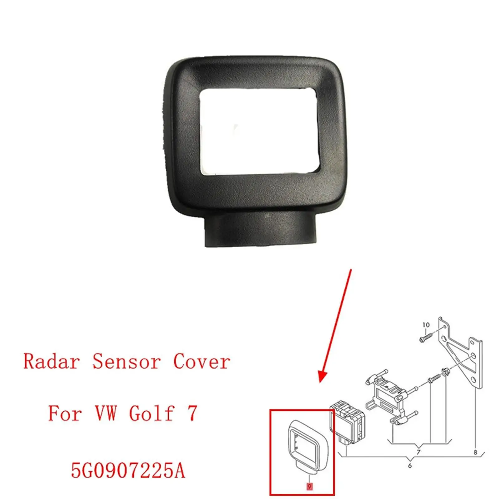 Front Sensor Trim 5G0907225A9B9 for VW Golf MK7 Durable Premium