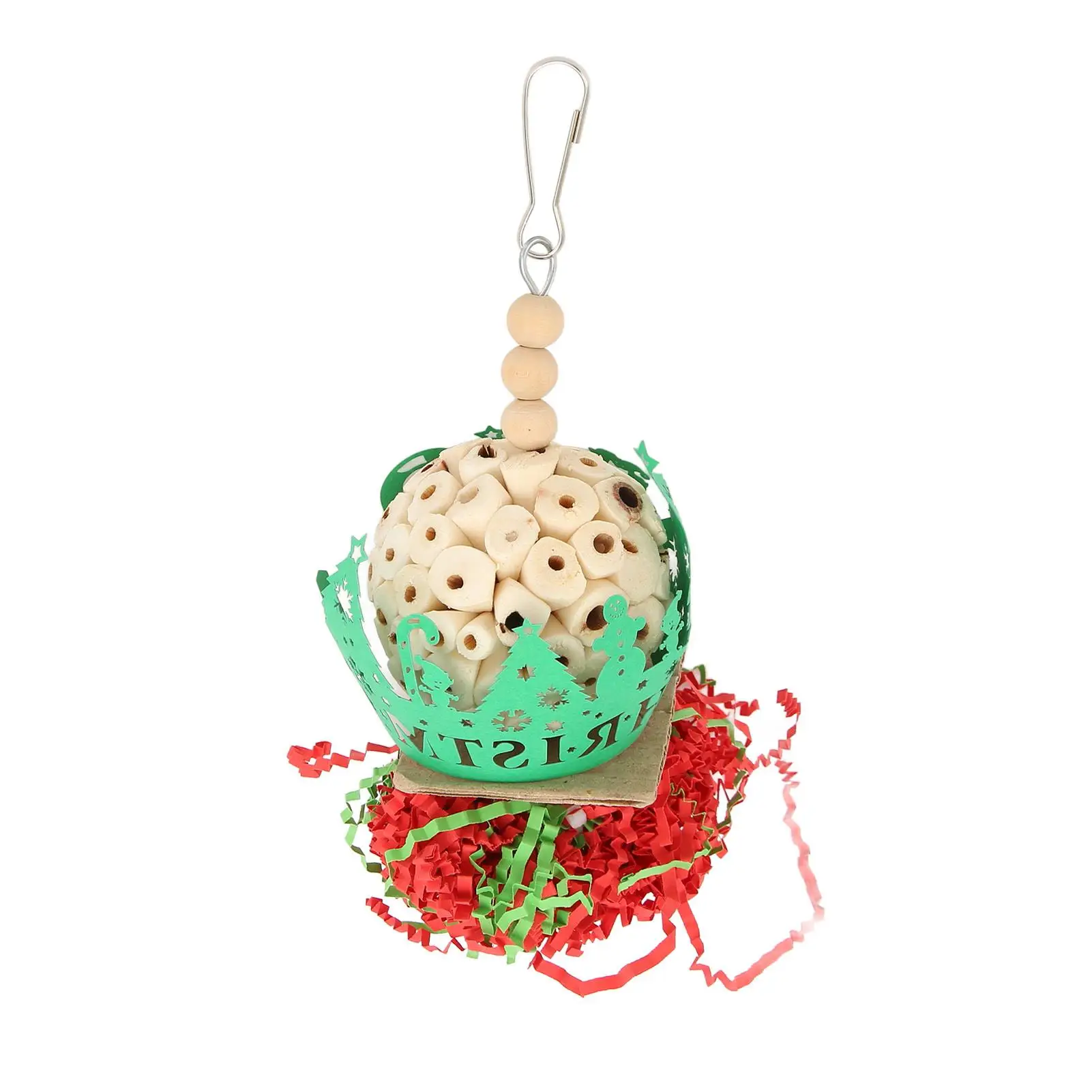 Brightly Colored Sola Balls for Cockatiels-Safe Foraging Shredding Toys for Bird Cages, Perfect Christmas Decor!