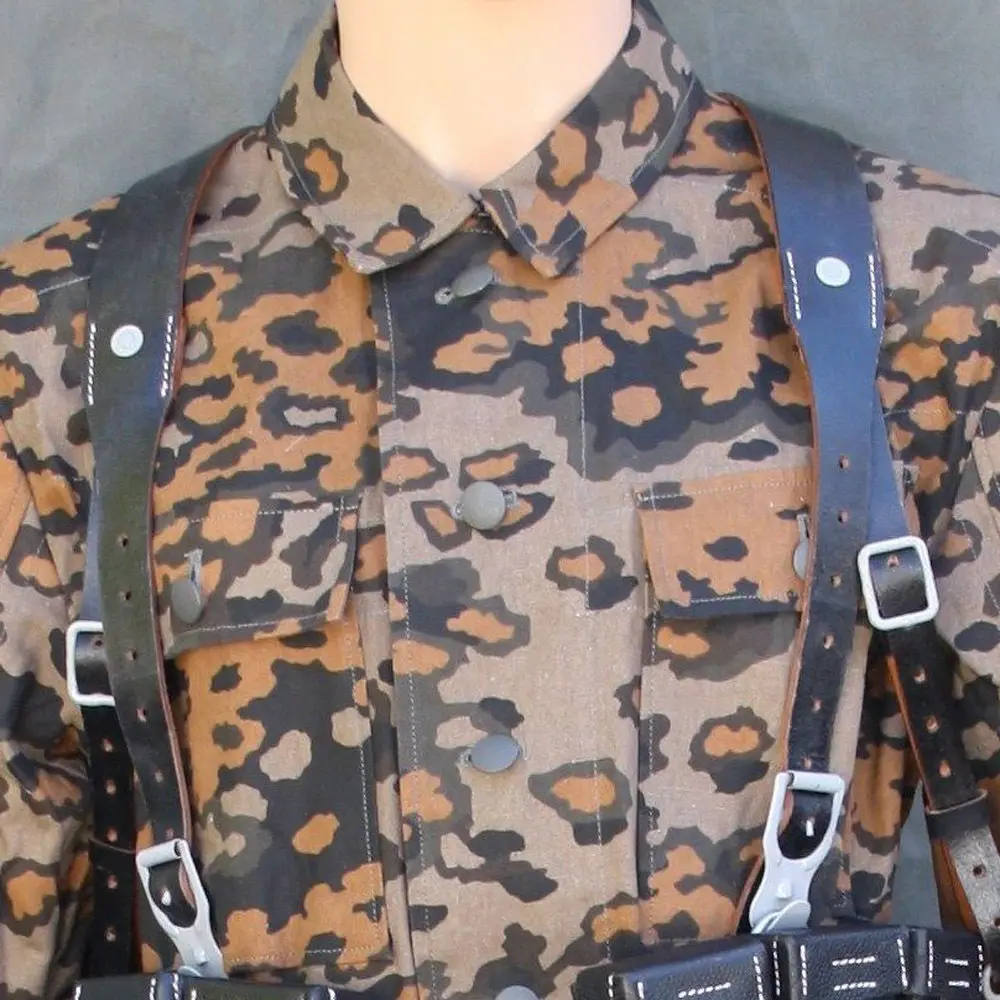 military 1:1 WW2 German Army Y Straps Leather Equipment Suspenders Load Bearing military equipment