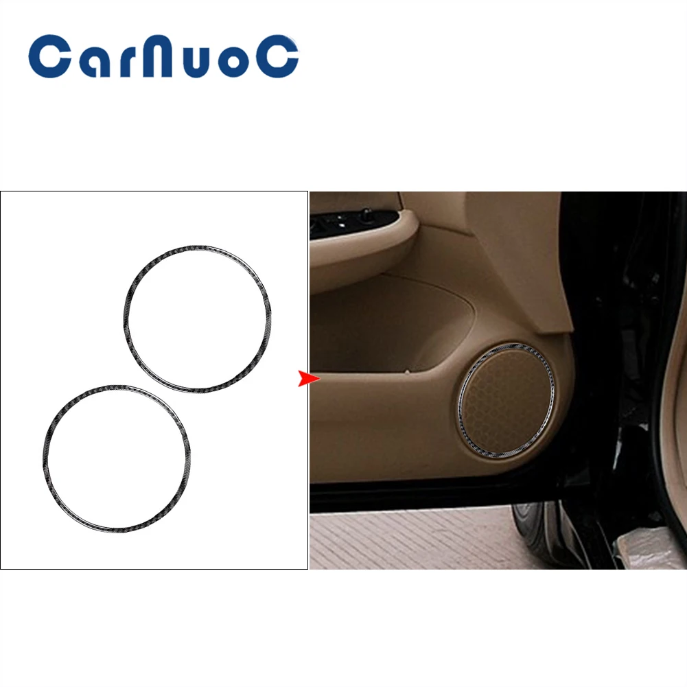 

For Honda Accord Sedan 2003-2007 Carbon Fiber Stickers Door Speakers Frame Decorative Strips Car Interior Cover Trim Accessories