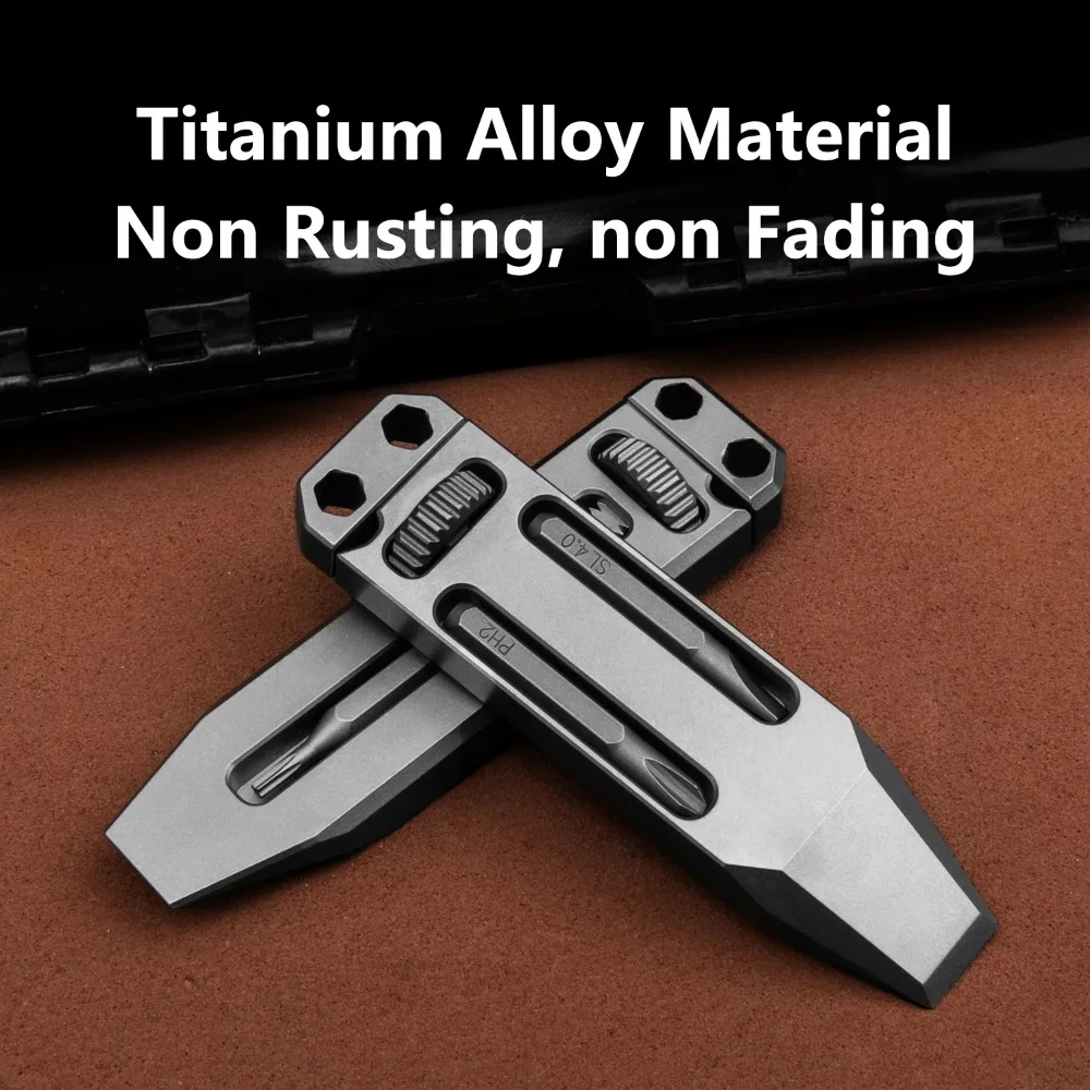 Titanium Alloy Mini EDC Wrench Multifunctional Pry Bar Bottle