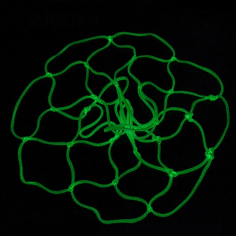 Basketball Net Glowing Hoop Rims 12 Rings Standard Size Sun Powered Sports Nylon