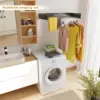 Stainless Steel Laundry Drying Rack, Collapsible Wall Mounted, Space Saving, Clothes Drying Rack, Foldable, 80cm 4