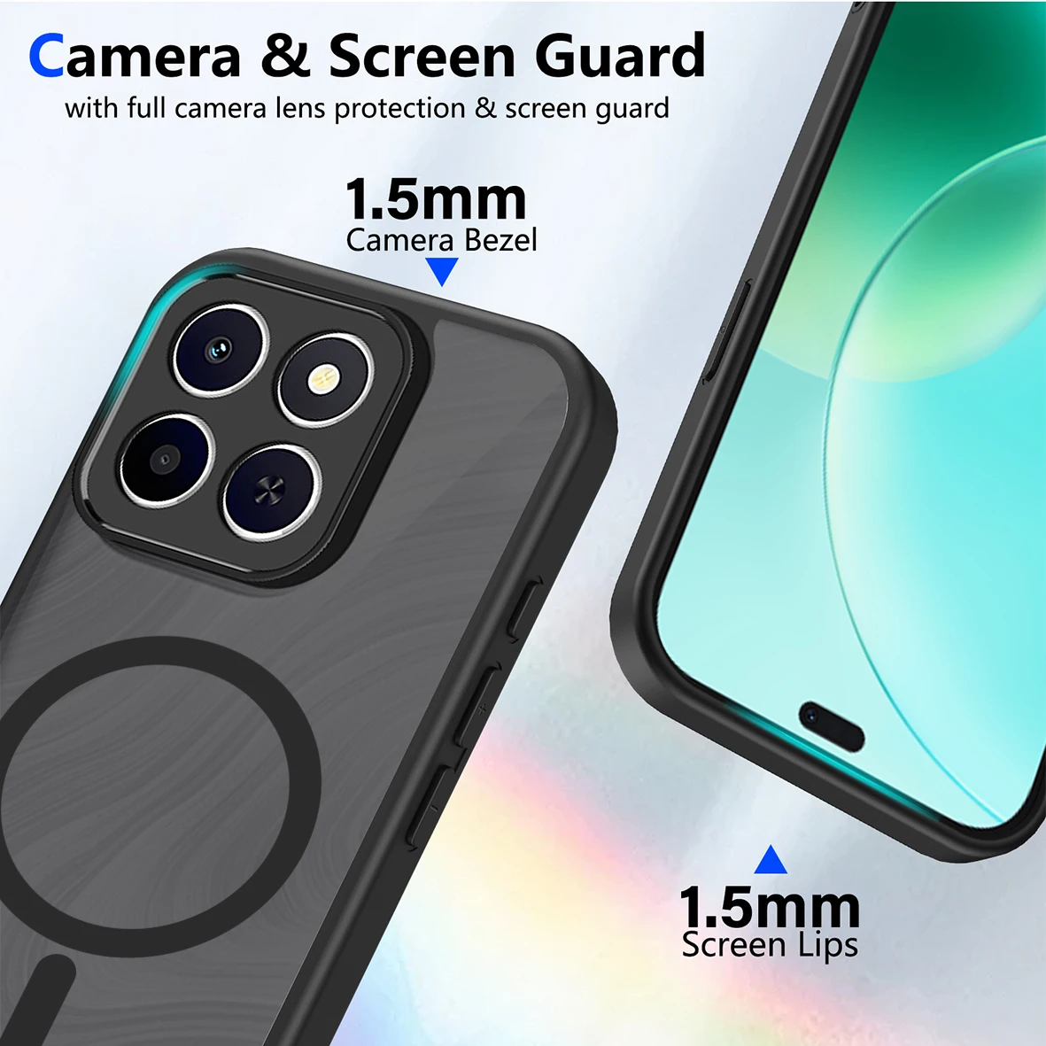 Magnetic Wireless Charging Phone Case with TPU Frame and Matte Back Cover