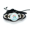 Gypsy Flag Romani Peoples Flag Tribal Ethnic Motifs Leather Bracelets Glass Dome Snap Button Bracelet & Bangles Jewelry Gift 3