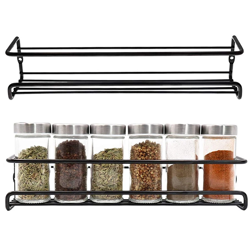 Spice Mount Rack Hanging Racks Organizer Metal Single Wall 最大92OFFクーポン