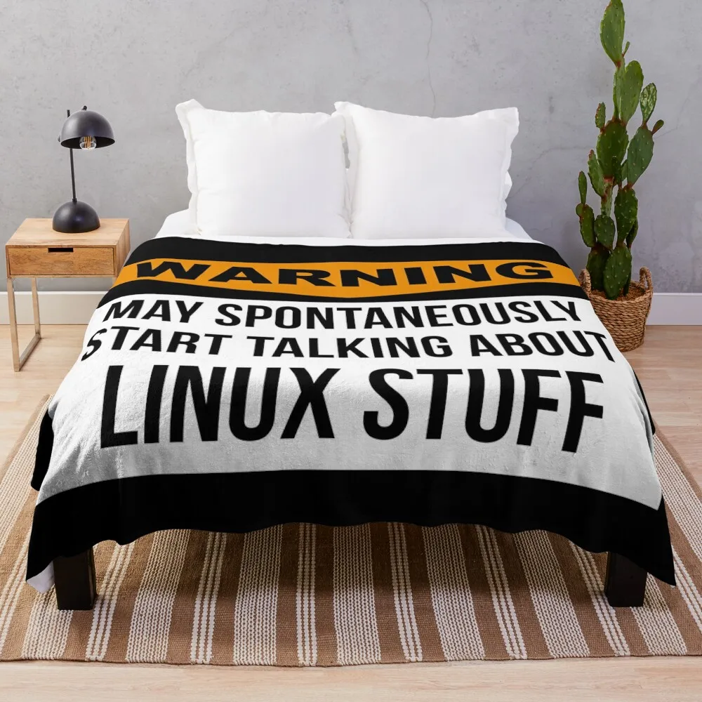

Linux Throw Blanket Loose Blanket Blanket For Decorative Sofa Multi-Purpose Personalized Gift