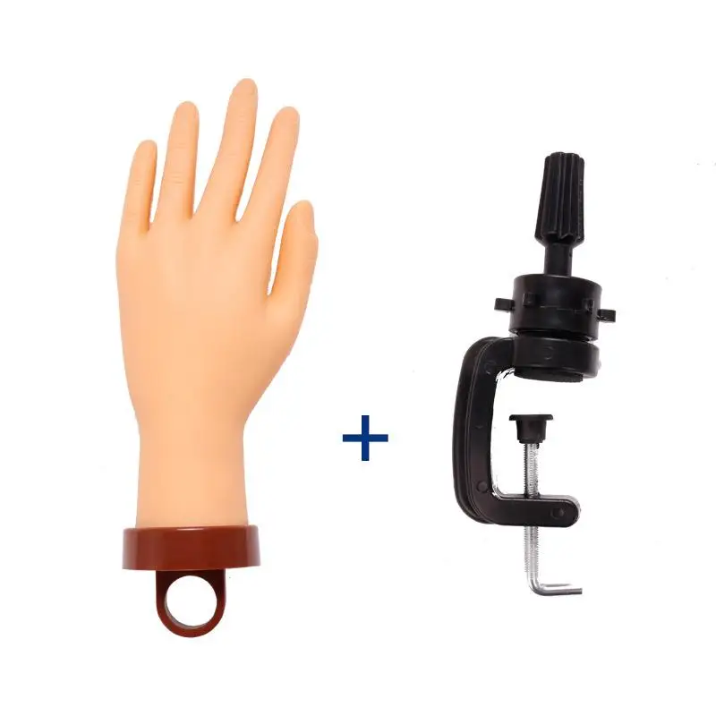 Mano per Pratica Unghie Regolabile con Supporto da Tavolo, Manichino per Allenamento Unghie in Acrilico Gel, per Salone o Uso Domestico - immagine 4
