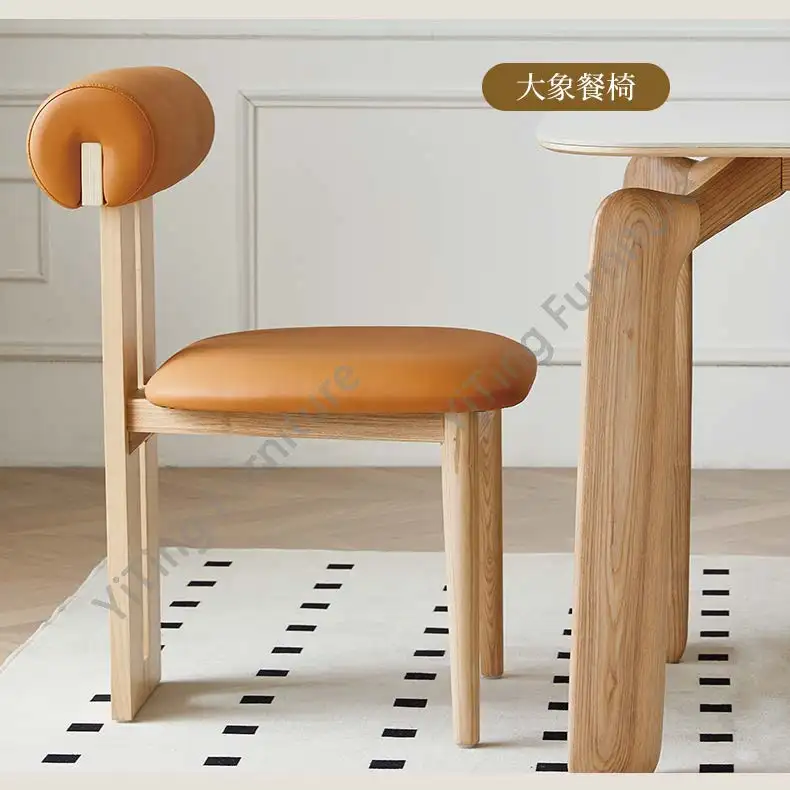 Cream Style French Log Dining Table Home Rock Plate Dining Table Chairs Simple Modern Rectangular Mesa Dining Room Set KM40DT