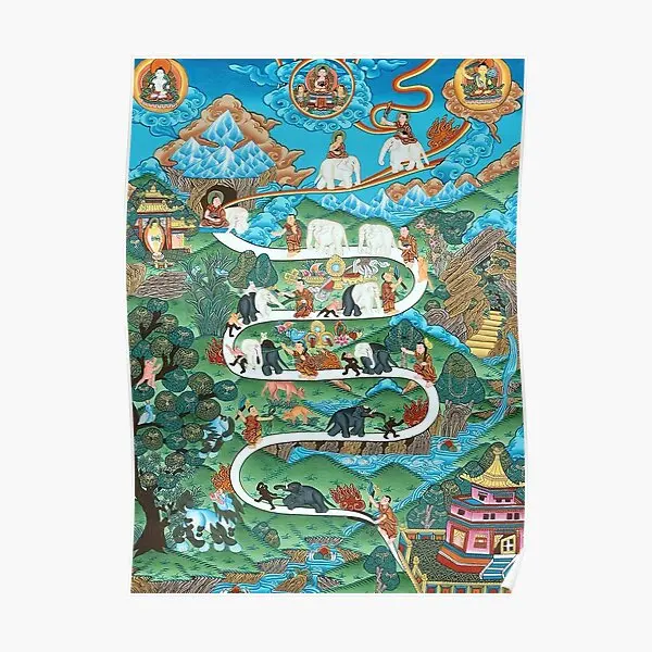 

Буддистская Печать девять умственных клевых плакатов роспись домашнее Искусство Живопись комната современный Декор Украшение винтажная картина без рамки