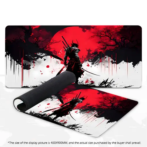 Samurai Warrior Mouse Pad Gamer Computer Accessories Keyboard Table Mat Black Mousepad Company Gaming Laptop Desk Accessory Pc - Image 8