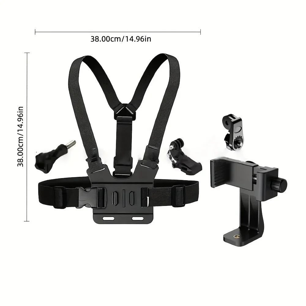 ProVlogger Chest Mount Harness-360&deg; Rotation, Adjustable, Universal Mobile Clamp for Immersive Video Recording