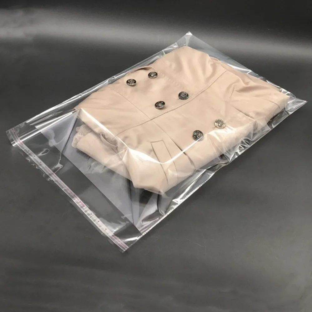 30X40cm Big Clear OPP Bag 100pcs Self Adhesive Seal Plastic Bags - Clothes Magazine vegetable Pack Resealable Poly Packing Pouch 5