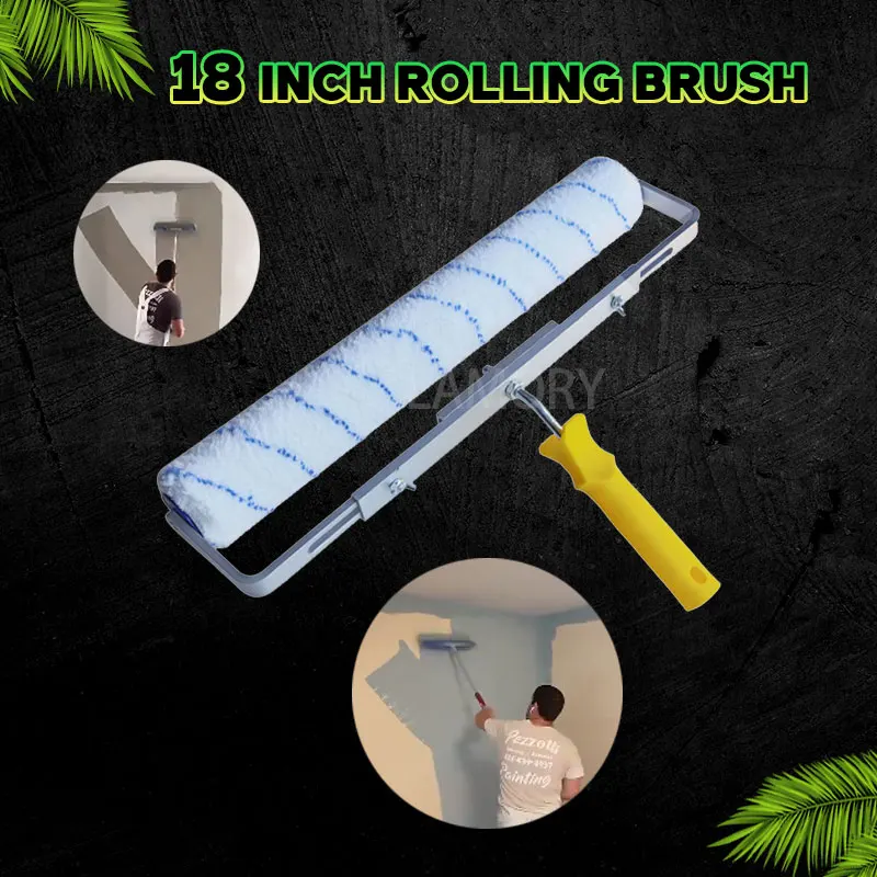 Microfibra Paint Roller Brush Plush Pintura Handle Tool Pintura Decorativa de Parede Handle Support 18 18 mm