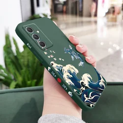 Blue Carp Design Phone Case - Stylish Protective Cover - Samsung A06 (Dark Green)