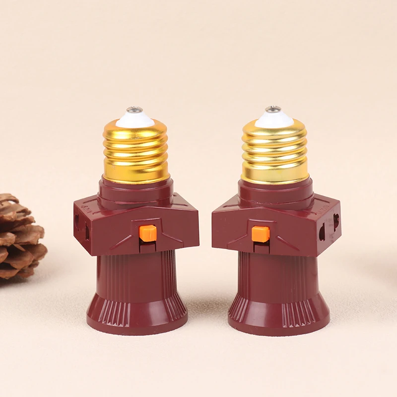 E27 With Switch Socket Double Screw Multi-purpose Socket Switch Lamp Holder Plug Lamp Base