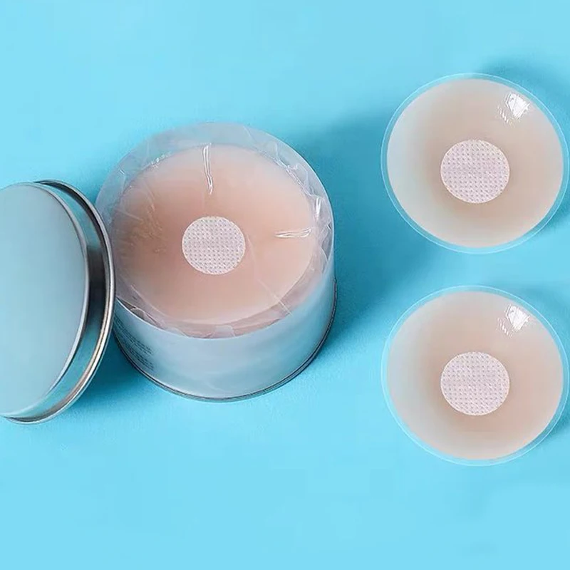 Silicone Nipple Cover Reusable Breast Petals Lift Invisible Silicone Bra-less Pasties Pad Nipple Cover Invisible Petal Adhesive Stick on Bra For Women