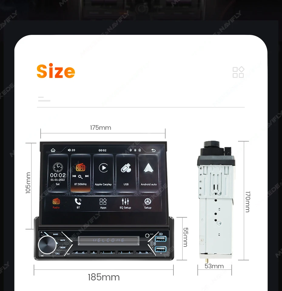 Product dimensions