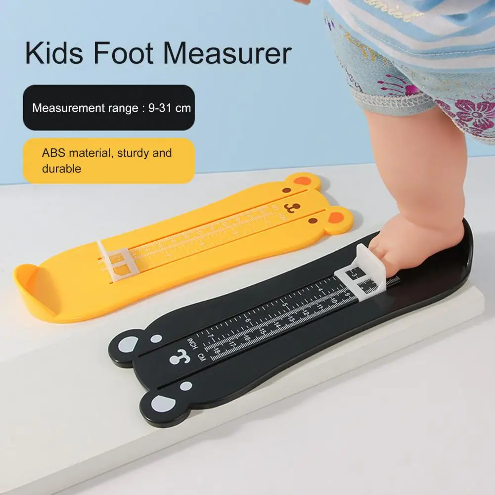 24*8.5cm Cartoon Bear Foot Measuring Device Length Measure Gauge Shoe Sizer Ruler Home Feet Measurer Accurate Measurement Chart