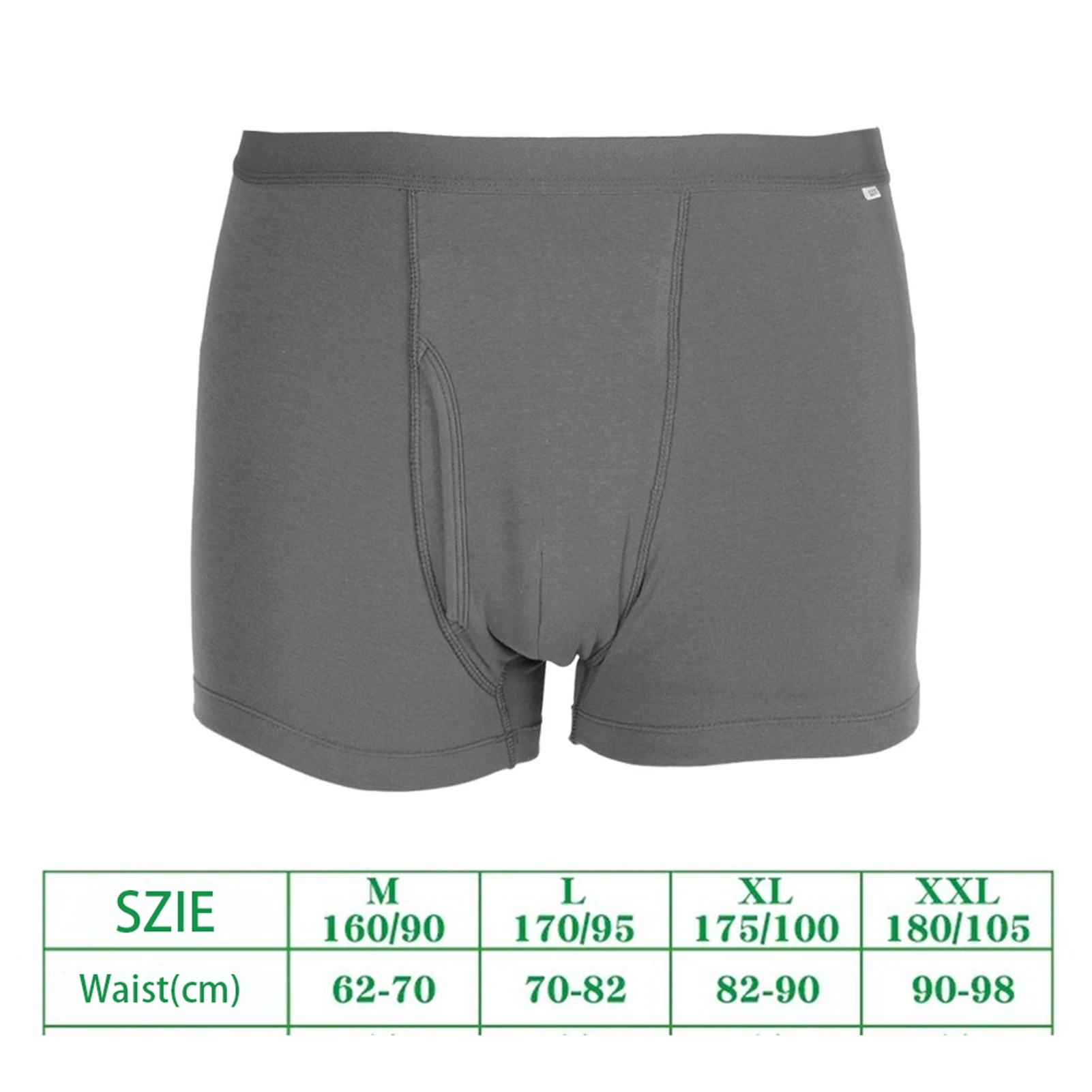 Adult Diaper Men's Washable Incontinence Shorts Open Underwear Adult Patient Reusable Breathable Pant Diaper for Travel Hospital 6