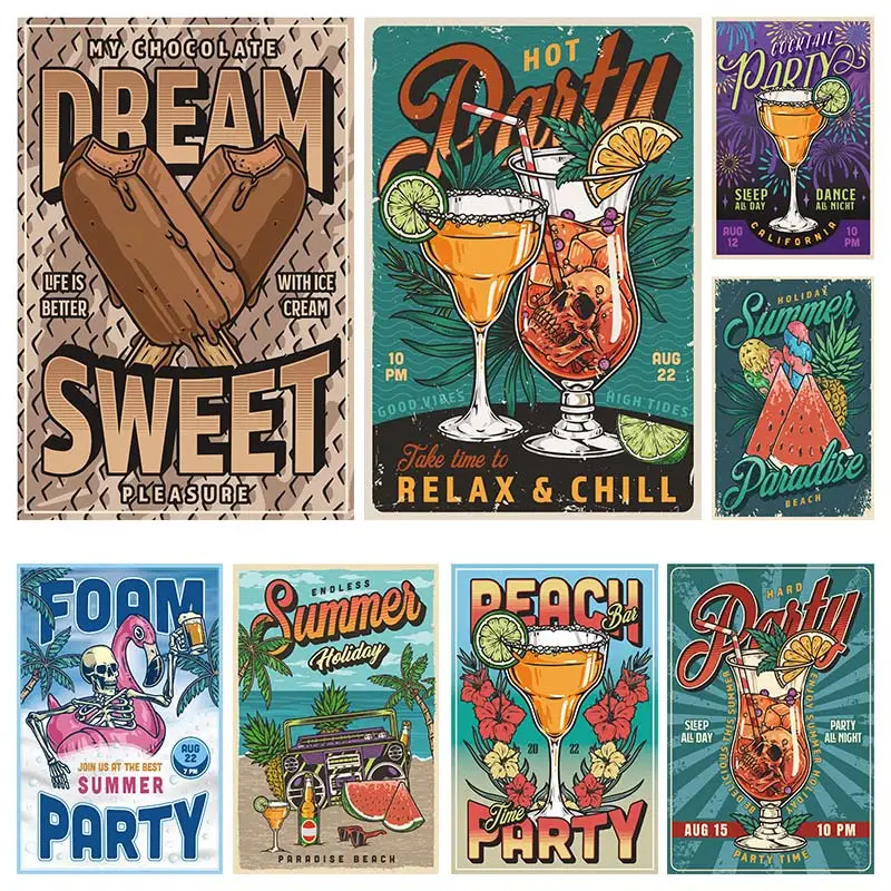 

Metal Sign, European And American Classic Wall Art Decor, Retro Vintage Kitchen Bedroom Wall Decor Cafe Bar Living Room Wall