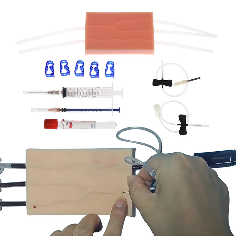 Venipuncture Injection Practice Pad Simulation Human Skin Tear Resistant Portable For Students Nurses Suture Training Model