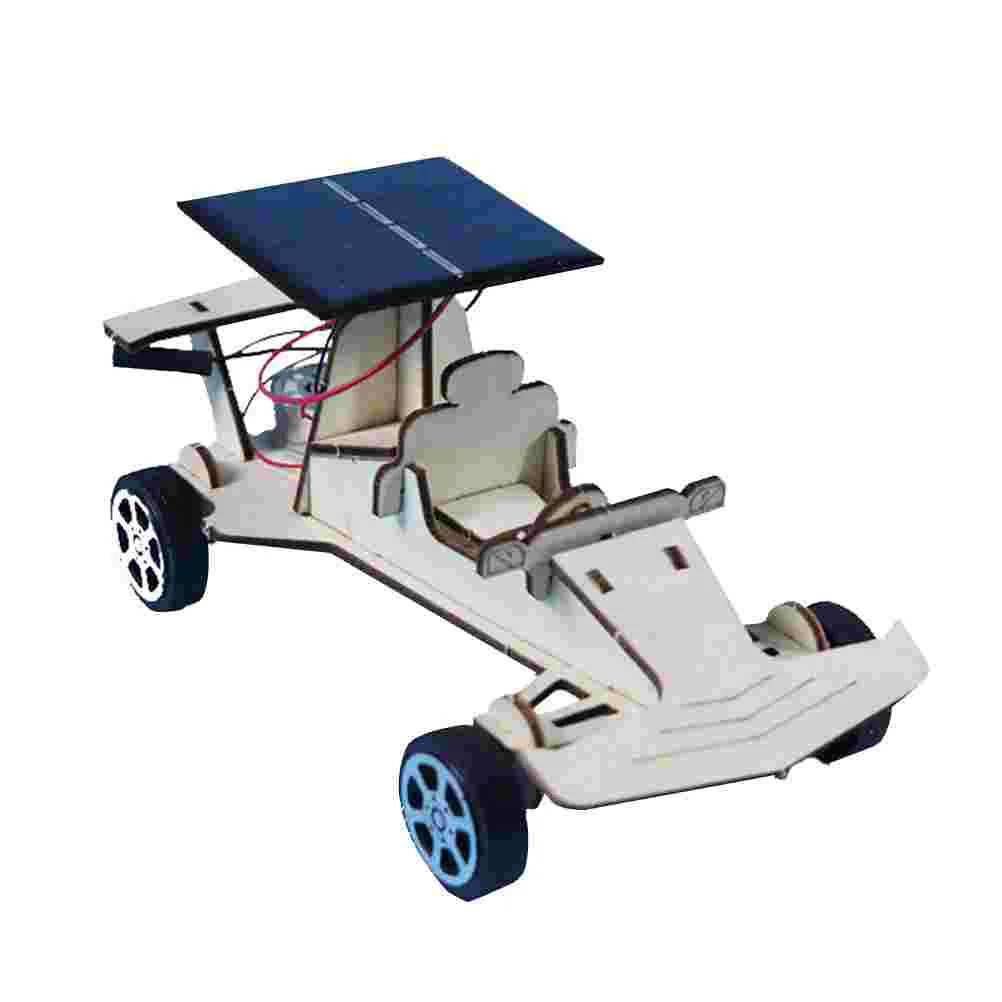 

Assembled Car Children Toys Children's DIY Models Kids Motor Handmade Solar Energy Small Plaything Wood Pupils