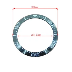 Ceramic Bezel Insert for Men's GMT and Diving Watch, 38mm (10)