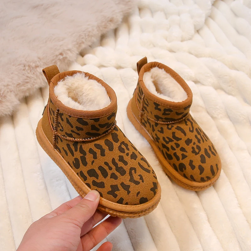 Girls Winter Snow Boots Soft Anti Slip Plush Shoes