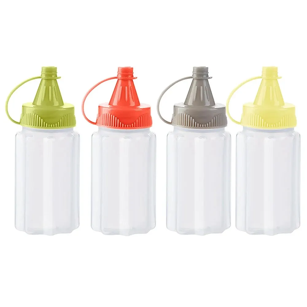 Condiment Squeeze Bottle 4PCS Kitchen Sauce Vinegar Portable Outdoor Barbecue Picnic