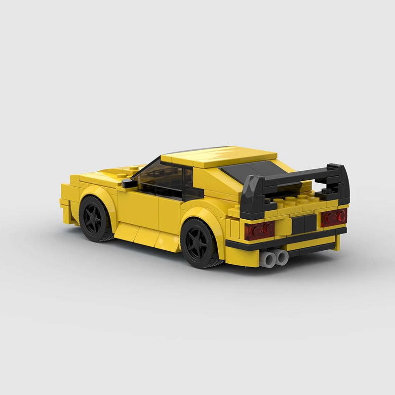 MOC e36 레이싱 럭셔리카 로고 차량 도시 스피드 챔피언 레이서 빌딩 블록 브릭 세트, 창의적인 차고 장난감, 어린이 휴가 선물