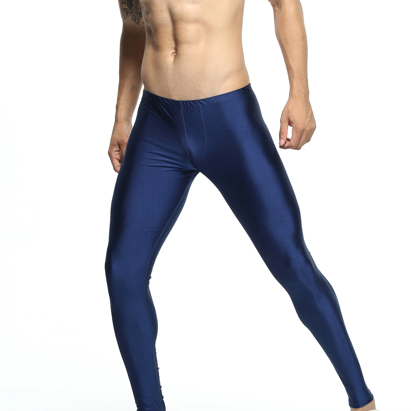 Solid Mens Leggings Running Tights Men Compression Pants Sexy Fitness Gym Basketball Tights