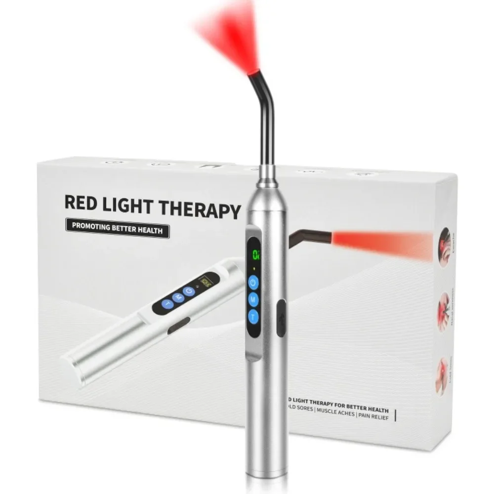 Portable Infrared Physiotherapy Instrument, Handheld Instrument, Oral, Nose, Ear Canal, Lip Ulcer, Red Light Treatment, 660nm