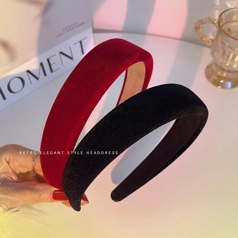 

женские украшения модная женская прическа Модные обручи для волос для женщин, резинки для волос для девушек, новинка, такие же, как лихорадка, черный бархатный Ретро обруч для волос, аксессуары для волос, головной убор