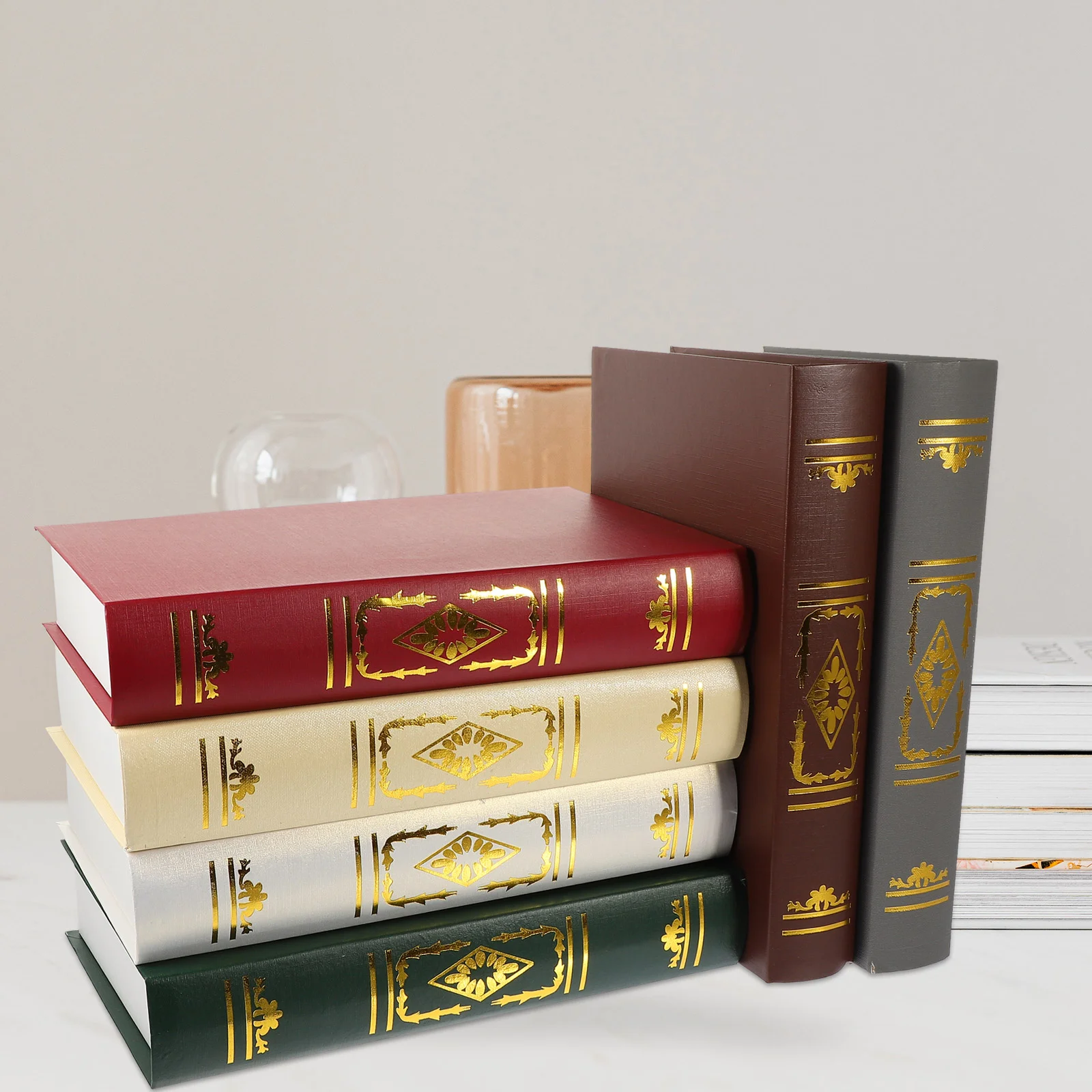 

6 Pcs European Retro Fake Book Decorative Ornaments Coffee Table Display Prop Imitation