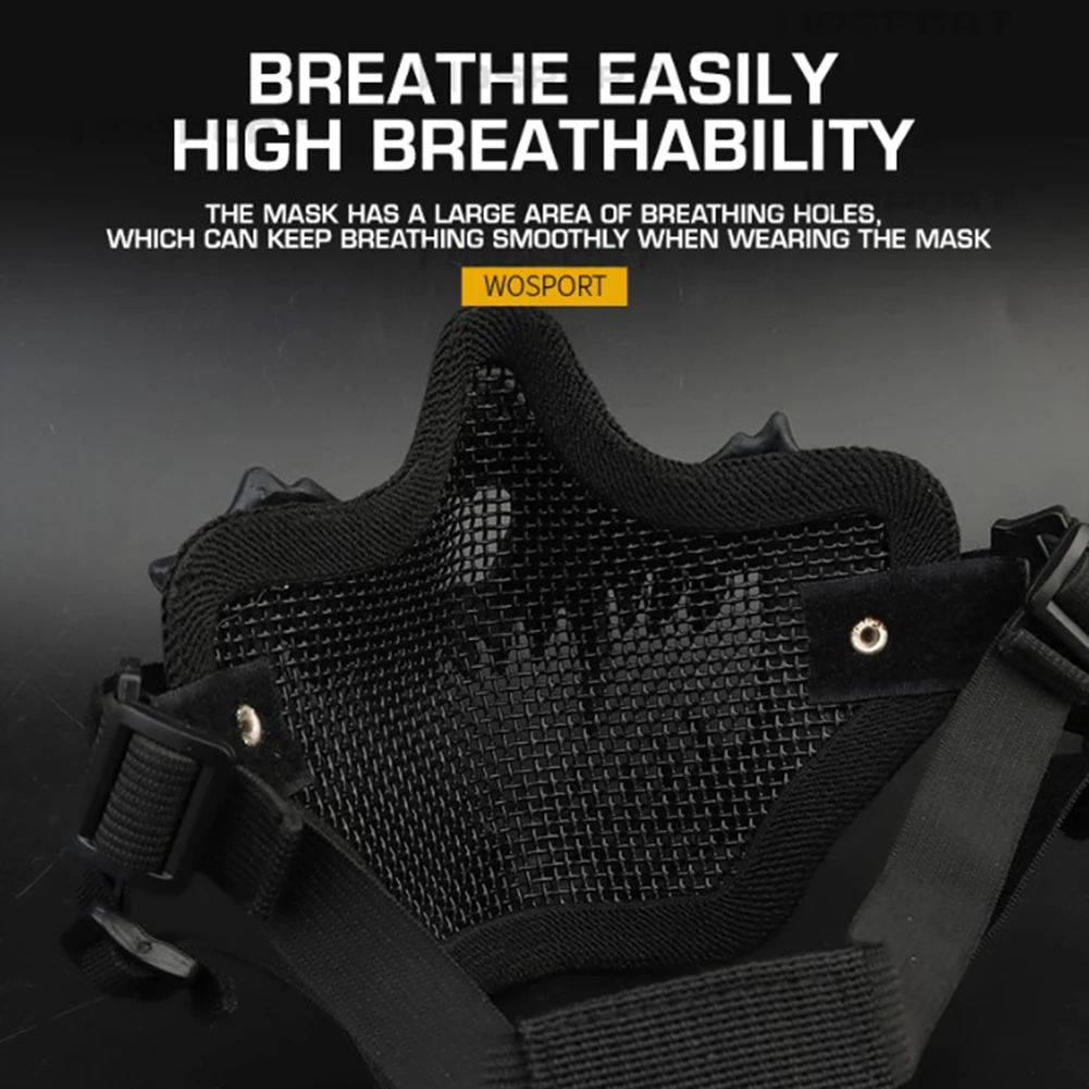 Halloween Skull Party Mask Long Teeth Demon Skeleton Half Face Mask Dress Up Dragongod Yaksha Tengu Tooth Skullmask Cosplay Cost