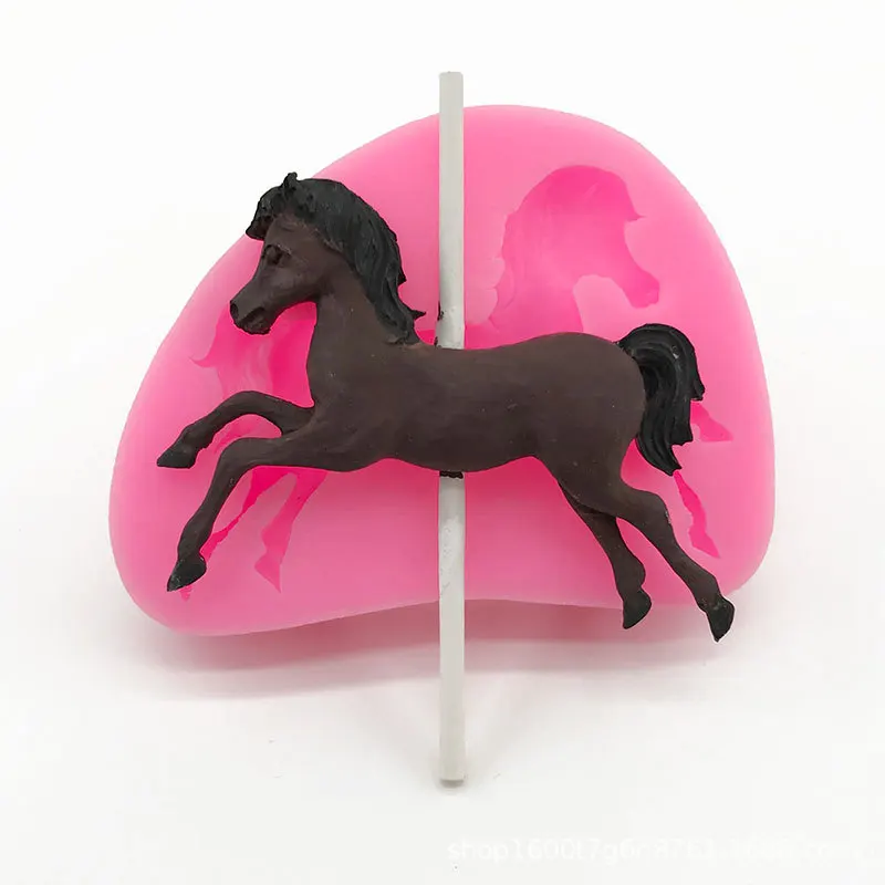 New Carousel Silicone Horse Mold For DIY Pastry Cake Fondant Moulds Chocolate Lace Decoration Kitchen Baking Tool