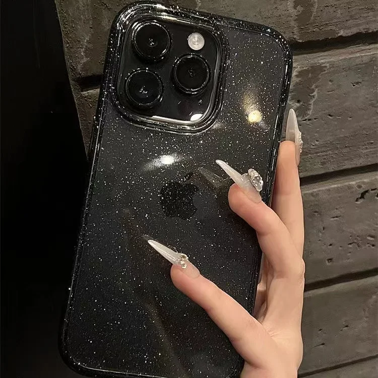 Luxury Glitter Transparent Silicone Phone Case - Soft & Durable Cover