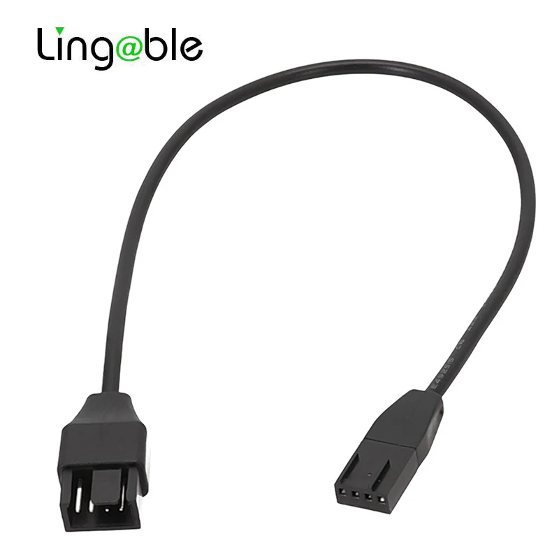 

Lingable Новый 4-контактный PWM-кабель питания для кулера процессора, 4-контактный шнур для 4-контактного 3-контактного стандарта, адаптер 30 см